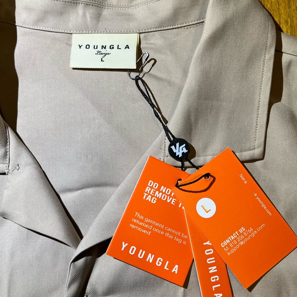 YoungLA Tan button up Shirt